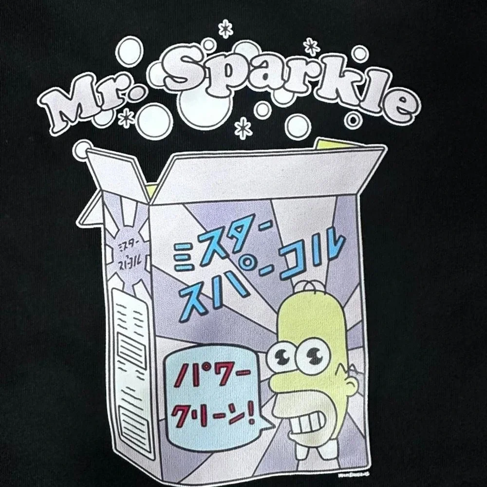 The Simpsons Mr Sparkle Homer Graphic T-Shirt Black XL Short Sleeve Tee